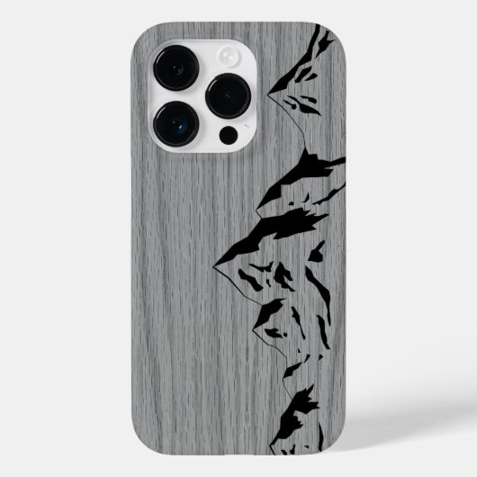 Modernes, personalisiertes Holz Case-Mate iPhone Hülle (Rückseite)
