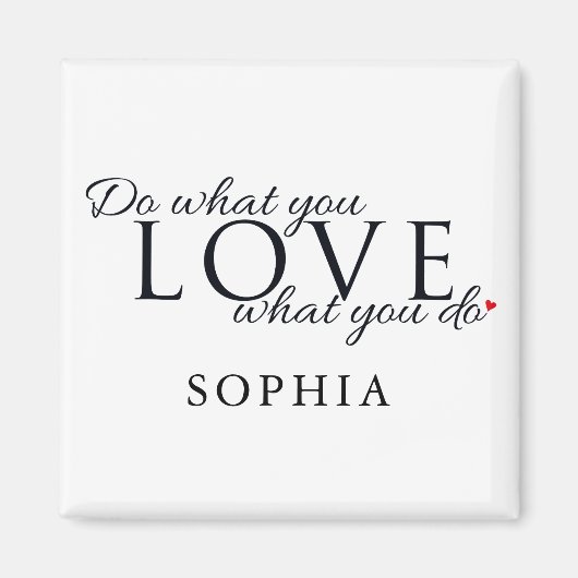 Modernes Personalisiertes inspirierendes Zitat Magnet (Vorne)