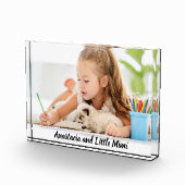 Modernes personalisiertes Kind und Hund Fotoblock (Rechts)