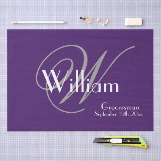 Modernes Personalisiertes, klassisches Silbermaul Seidenpapier (Handwerk)