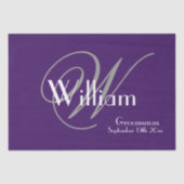 Modernes Personalisiertes, klassisches Silbermaul Seidenpapier (Vorderseite)