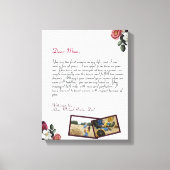 Modernes Personalisiertes Liebe Beleg Handgeschrie Leinwanddruck (Vorderseite)