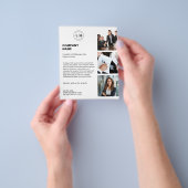 Modernes Personalisiertes Logo Foto Weißes Geschäf Flyer (Gruppe)