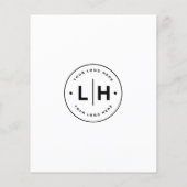 Modernes Personalisiertes Logo Foto Weißes Geschäf Flyer (Hinten)