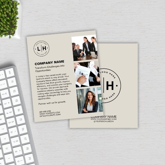 Modernes Personalisiertes Logo-Geschäft Flyer