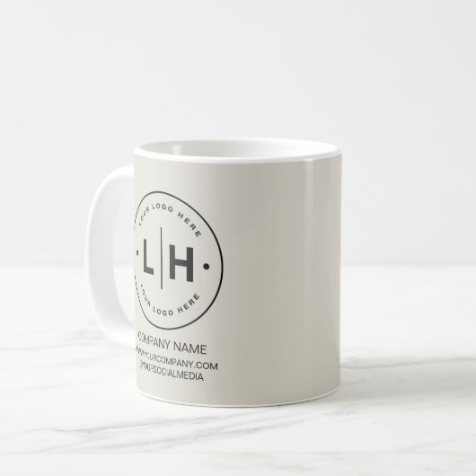 Modernes Personalisiertes Logo-Geschäft Kaffeetasse (Vorderseite Links)