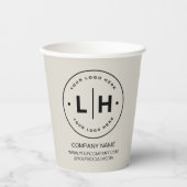 Modernes Personalisiertes Logo-Geschäft Pappbecher (Vorderseite)