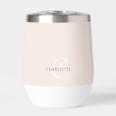 Modernes Personalisiertes Mit Monogramm Rosa (Vorderseite)