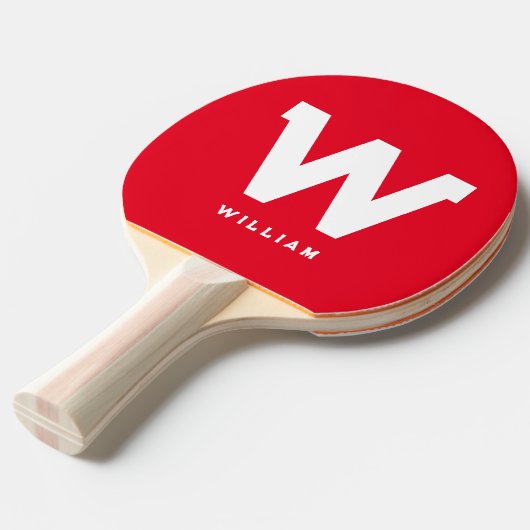 Modernes Personalisiertes Mit Monogramm Tischtenni Tischtennis Schläger (Vorderseite)
