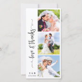 Modernes Personalisiertes Monogramm 3 Foto Dankeskarte (Vorderseite)