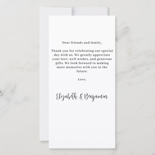 Modernes Personalisiertes Monogramm 3 Foto Dankeskarte (Rückseite)