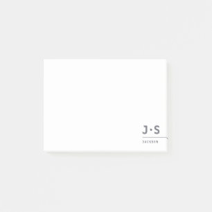 Modernes Personalisiertes Monogramm Beruflich Post-it Klebezettel