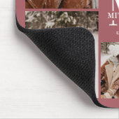 Modernes Personalisiertes Monogramm-Collage Rosa Mousepad (Ecke)