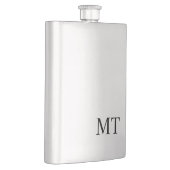 Modernes Personalisiertes Monogramm Flachmann (Rechts)