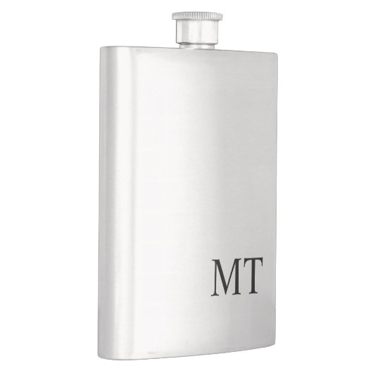 Modernes Personalisiertes Monogramm Flachmann (Rechts)