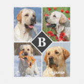 Modernes Personalisiertes Monogramm für Fotolacken Fleecedecke (Vorderseite)