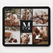 Modernes Personalisiertes Monogramm-Geschenk für d Mousepad (Vorne)