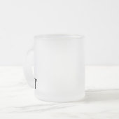 Modernes Personalisiertes Monogramm Mattglastasse (Vorderseite Links)