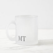 Modernes Personalisiertes Monogramm Mattglastasse (Links)