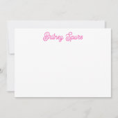 Modernes, Personalisiertes Monogramm mit Hot Pink  Mitteilungskarte (Vorderseite)