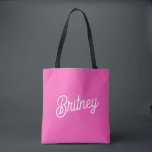 Modernes, Personalisiertes Monogramm mit Hot Pink  Tasche<br><div class="desc">Die Personalisierte Monogram und Name Tote Bag sind die Einführung in die moderne Hot Pink Bag, ein lebendiges und stilvolles Accessoire für den Alltag. Diese auffällige Tasche zeichnet sich durch eine kühn rosa Farbe aus, personalisiert mit dem Monogramm und dem Namen für eine einzigartige Touch. Er ist aus hochwertigen, langlebigen...</div>