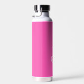 Modernes, Personalisiertes Monogramm mit Hot Pink  Trinkflasche (Rechts)