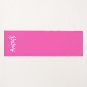 Modernes, Personalisiertes Monogramm mit Hot Pink  Yogamatte (Vorderseite (Horizontal))