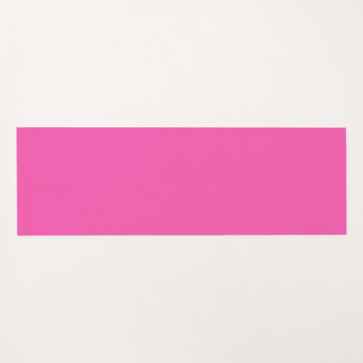 Modernes, Personalisiertes Monogramm mit Hot Pink Yogamatte (Rückseite (Horizontal))