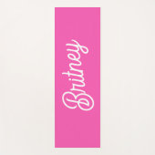Modernes, Personalisiertes Monogramm mit Hot Pink  Yogamatte (Vorderseite)
