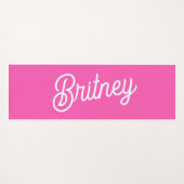 Modernes, Personalisiertes Monogramm mit Hot Pink  Yogamatte (Vorderseite (Horizontal))