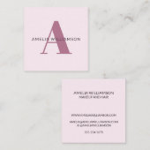 Modernes Personalisiertes Monogramm Quadratische Visitenkarte (Vorne/Hinten)