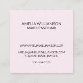 Modernes Personalisiertes Monogramm Quadratische Visitenkarte (Rückseite)