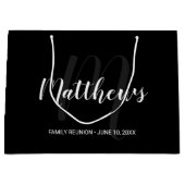 Modernes Personalisiertes Monogramm und Familienna Große Geschenktüte (Vorderseite)