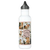 Modernes Personalisiertes Monogramm und Fotolack R Edelstahlflasche (Links)