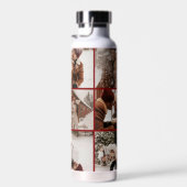 Modernes Personalisiertes Monogramm und Fotolage Trinkflasche (Rechts)