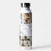 Modernes, Personalisiertes Monogramm- und Fotoleit Trinkflasche (Links)