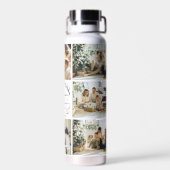 Modernes, Personalisiertes Monogramm- und Fotoleit Trinkflasche (Rückseite)