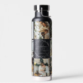 Modernes, Personalisiertes Monogramm- und Fotoleit Trinkflasche (Links)