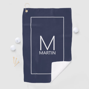Modernes Personalisiertes Monogramm und Golftücher Golfhandtuch