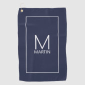 Modernes Personalisiertes Monogramm und Golftücher Golfhandtuch (Vorderseite)