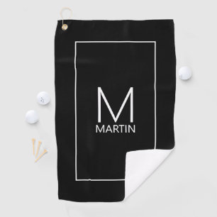 Modernes Personalisiertes Monogramm und Golftücher Golfhandtuch
