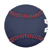 Modernes Personalisiertes Monogramm und Name Baseball (Rückseite)