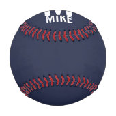 Modernes Personalisiertes Monogramm und Name Baseball (Vorderseite)