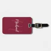 Modernes Personalisiertes Monogramm und Name Burgu Gepäckanhänger (Vorderseite horizontal)
