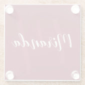 Modernes Personalisiertes Monogramm und Name Burgu Glasuntersetzer (Rückseite)