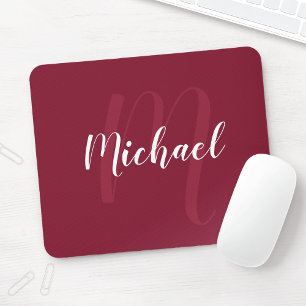 Modernes Personalisiertes Monogramm und Name Burgu Mousepad