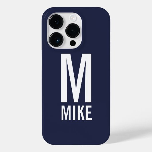 Modernes Personalisiertes Monogramm und Name Case-Mate iPhone Hülle (Rückseite)