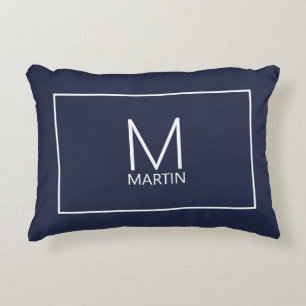 Modernes Personalisiertes Monogramm und Name Dekokissen