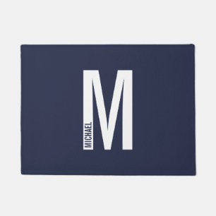 Modernes, Personalisiertes Monogramm und Name Door Fußmatte