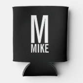 Modernes Personalisiertes Monogramm und Name Dosenkühler (Vorderseite)